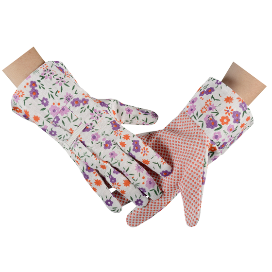 Dārza cimdi, raibi, ar pvc...