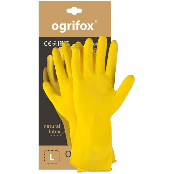 Cimdi latexa ar floku XL izm