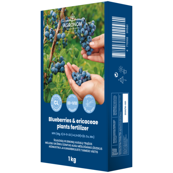 Mēslojums mellenēm, ēriku...