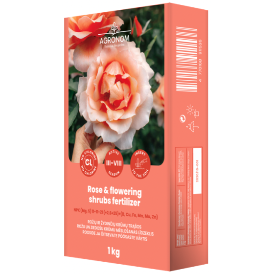 Mēslojums rozēm, ziedošiem...